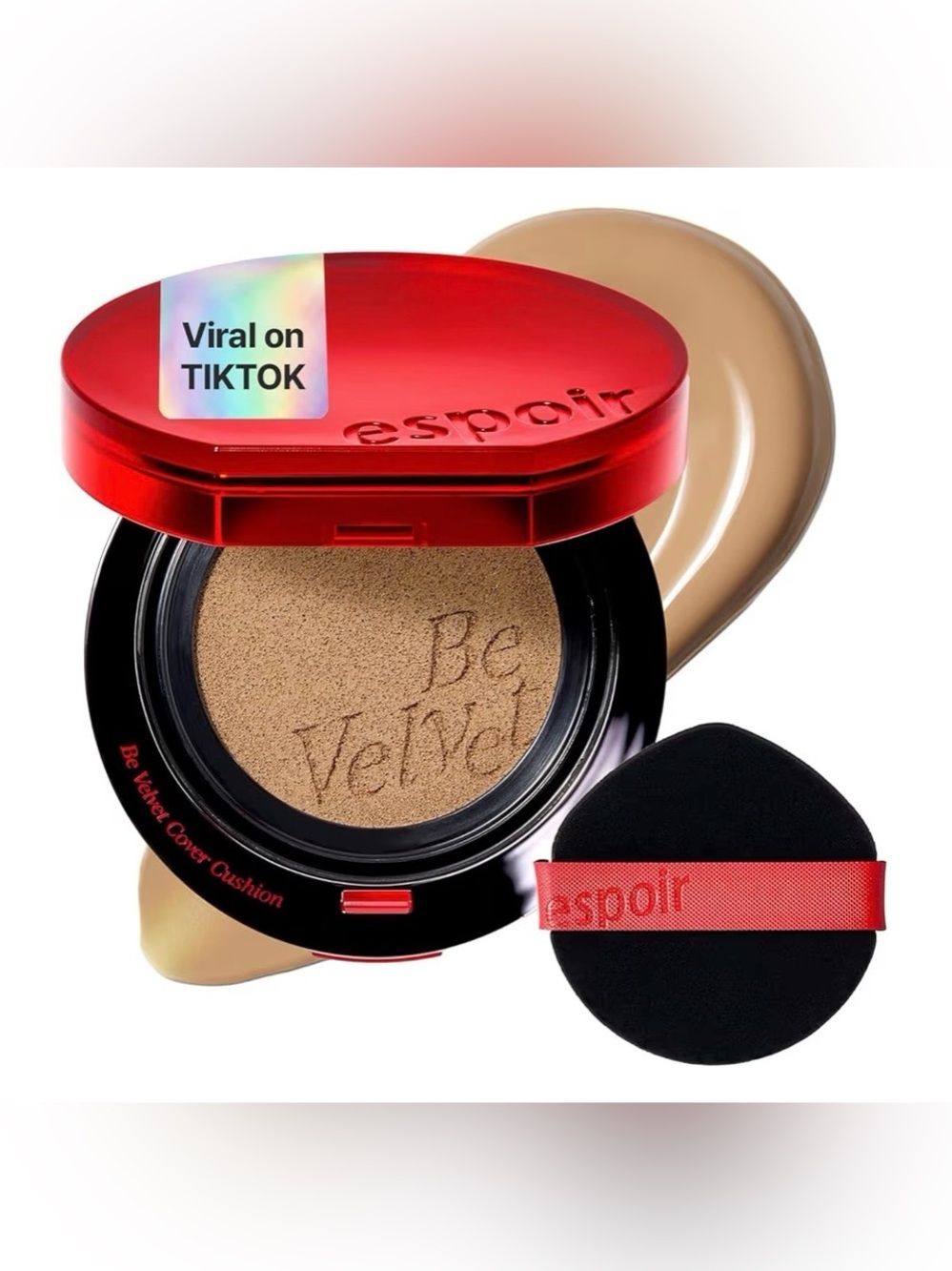 ESPOIR Be Velvet Cover Cushion #28.5 Ginger Olive NIB